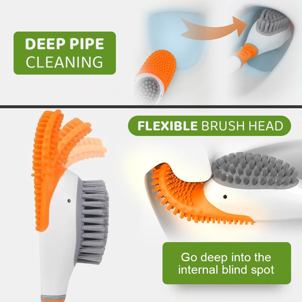 Duck Shape Silicone Bathroom Toilet Brush