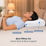 Memory Foam Solid Orthopaedic Pillow White
