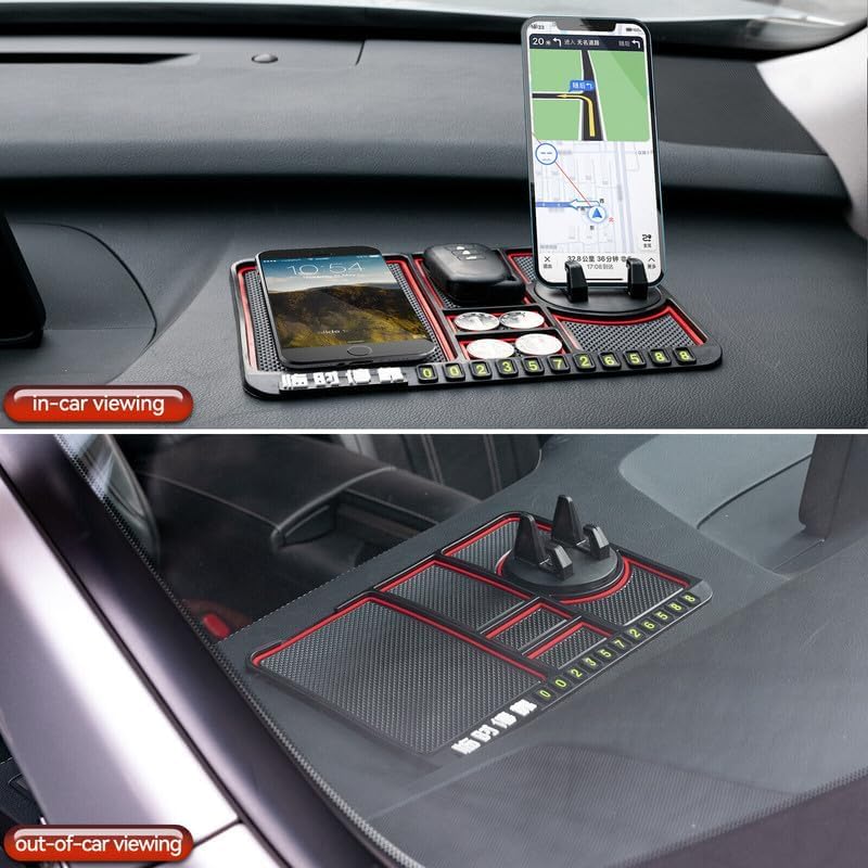 Rubber Car Dashboard Phone Mat with 360 Degree