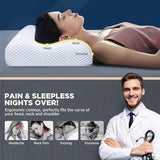 Memory Foam Solid Orthopaedic Pillow White