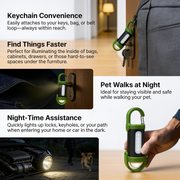 Mini LED Flashlight with Carabiner Clip