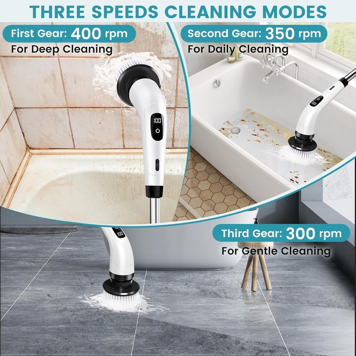 9 in 1 Electric Spin Scrubber