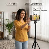 Foldable Tripod Selfie Stick with Bluetooth Remote Control