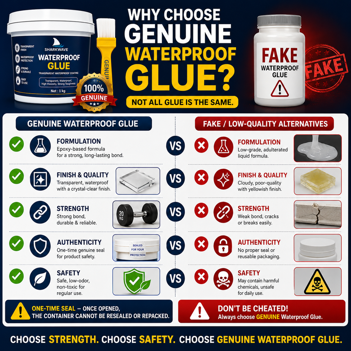 Transparent waterproof glue