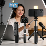 Foldable Tripod Selfie Stick with Bluetooth Remote Control