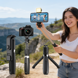 Foldable Tripod Selfie Stick with Bluetooth Remote Control
